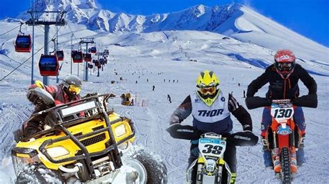 Kayseri Erciyes'te Kar Motosikleti Şampiyonası heyecanı